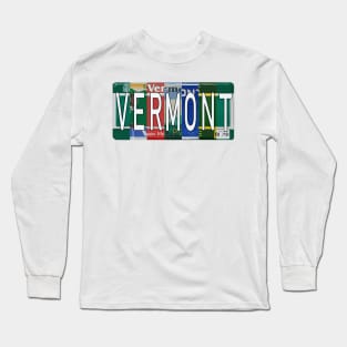 Vermont License Plates Long Sleeve T-Shirt